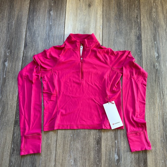 lululemon athletica Tops - Lululemon cropped half zip pink